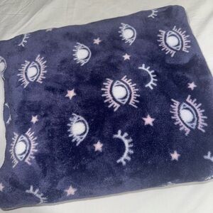 Celestial Stars Eye Patterned ThrowBlanket - Lavender/White/Midnight Blue 50X60